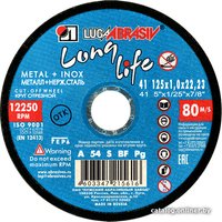 Отрезной диск LugaAbrasiv 41 125 1 22.23 A 54 S BF 80 LL