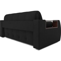 Диван Мебель-АРС Аккордеон Барон №3 ППУ 120x200 (велюр черный HB-178/17)