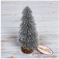 Елочка настольная Серпантин декоративная снежок (серебристый) 201-1297