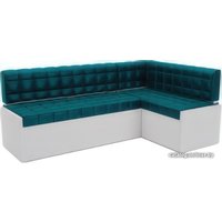 Угловой диван Мебель-АРС Ганновер правый 208x82x133 (сине-зеленый Star Velvet 43 Black Green)