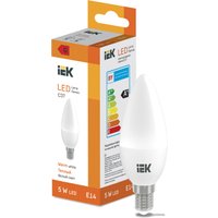 Светодиодная лампочка IEK LED Candle C37 400lm 3000K E14