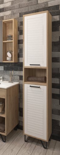 Eva Gold Шкаф-пенал Olsen 35 (белый/бежевый)