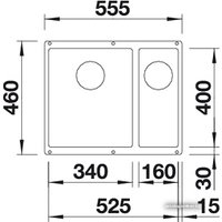 Кухонная мойка Blanco Subline 340/160-U (белый, правая) [520406]