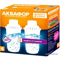 Комплект картриджей АКВАФОР В6 (В100-6) комплект из 2 штук