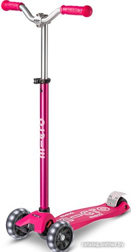 Трехколесный самокат Micro Maxi Micro Deluxe Pro LED (розовый)