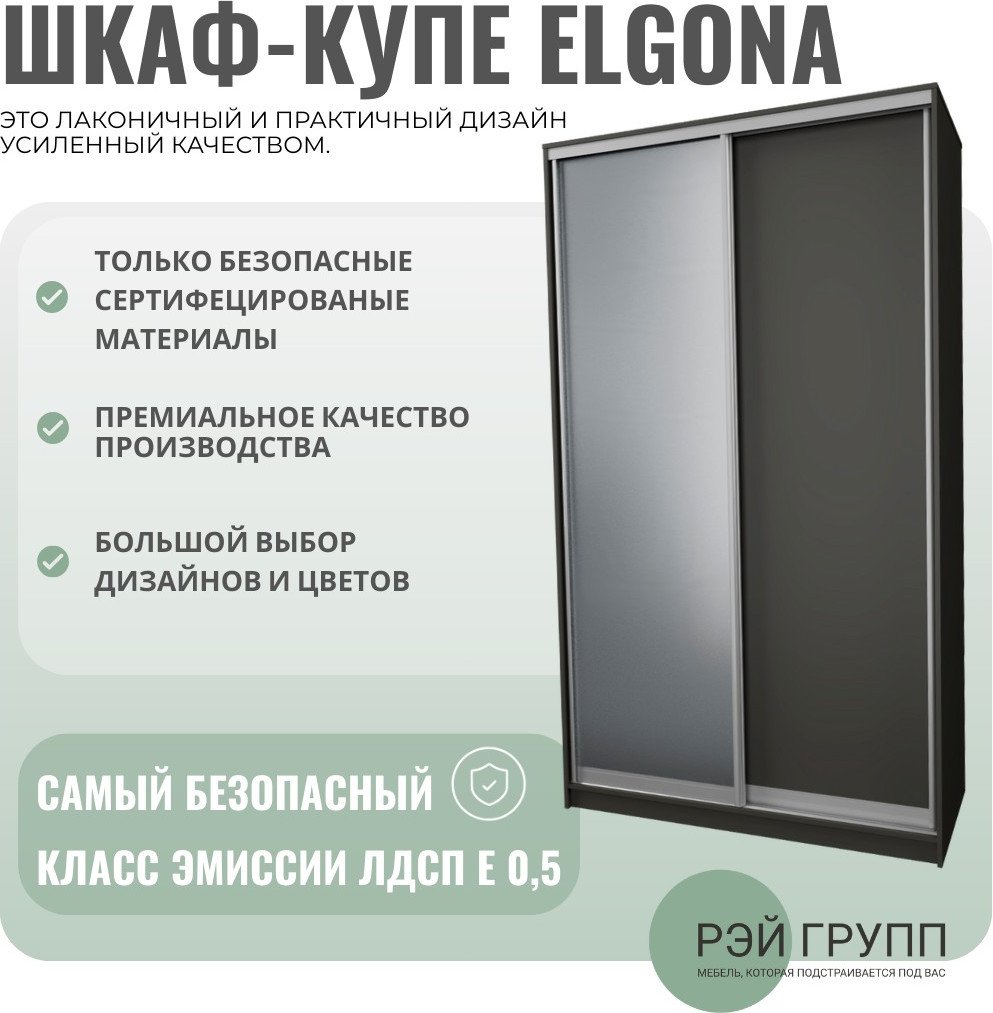 

Шкаф-купе Рэйгрупп 176 BBX Elgon РГ-03.02 (белый премиум/белый премиум/хром)