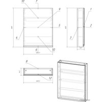  Cersanit Шкаф с зеркалом Moduo 60 LS-MOD60/WH в Лиде