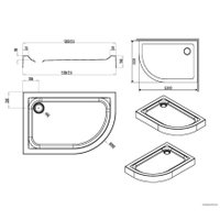 Душевой поддон AM.PM Like 120 W83T-302L120W левосторонний