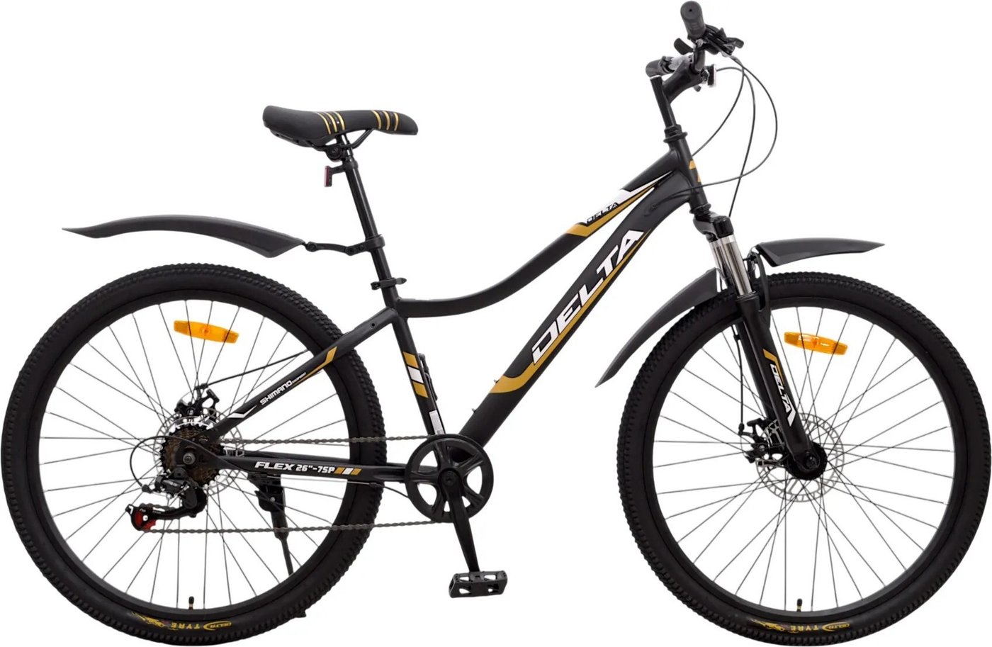 

Велосипед Delta Flex 26 р.14 FLEX26.14.BK-GD (черный/золотистый)