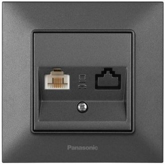 

Розетка телефонная Panasonic Arkedia Slim WNTC04022DG-BY