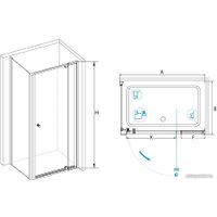 Душевой уголок RGW PA-44B (PA-02B + Z-050-1B) 41084408-014 100x80 (черный/прозрачное стекло)