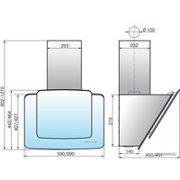 Кухонная вытяжка Elikor КВАРЦ 60П-1000-Е4Д (черный) (934343)