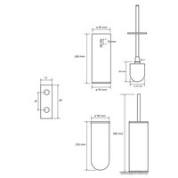 Ершик для унитаза Bemeta Hematit 159313067