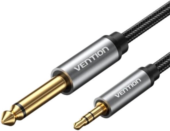 Кабель Vention BCYHJ 3.5 мм jack - 6.3 мм jack (5 м, серый)