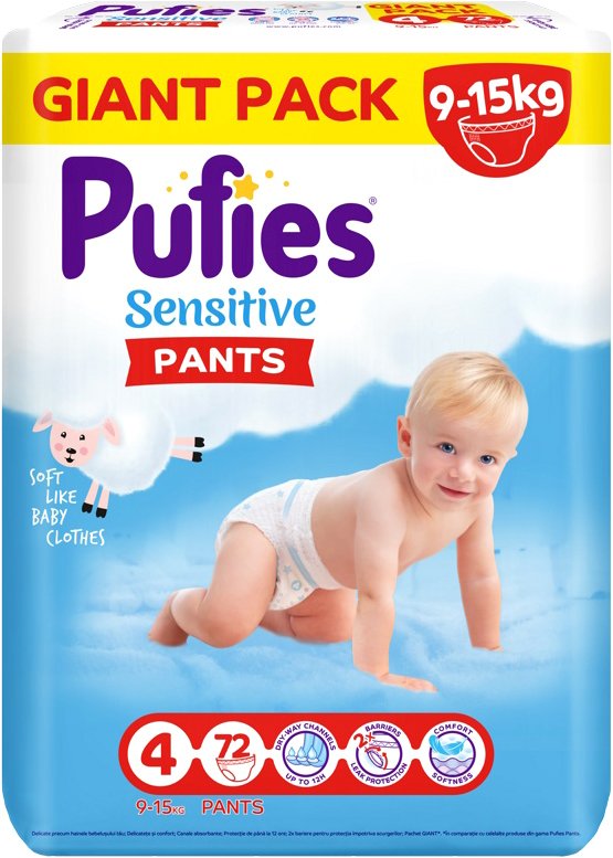 

Трусики-подгузники Pufies Sensitive Pants Maxi 4 (72 шт)