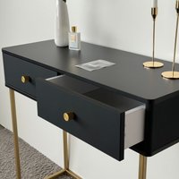 Туалетный столик без зеркала Shtabe Royal 5311 эко (черный/золото/р.золото)