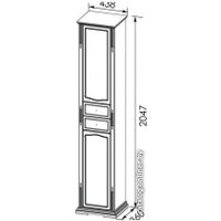  Aquanet Шкаф-пенал Лагуна 40 00175307 (белый)