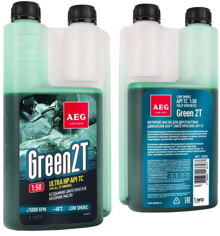 

Моторное масло AEG Lubricants Green HP 2T API TC дозатор (зеленый) 1л