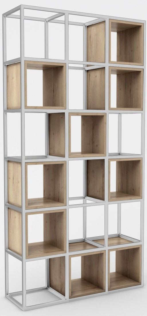 

Стеллаж Hype Mebel Грос 105x175 (белый/дуб галифакс натуральный)