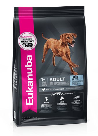 Сухой корм для собак Eukanuba Adult Large Breed птица 15 кг