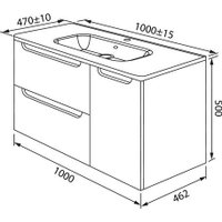  IDDIS Тумба с умывальником Edifice 100 EDI10W1i95K (белый)