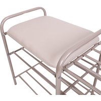 Полка для обуви Nika ЭТЛ3-1/БЖ (слоновая кость/бежевый металлик)