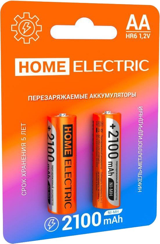 

Аккумулятор Home Electric АА HR06 2100 mAh BP2 4620167520843