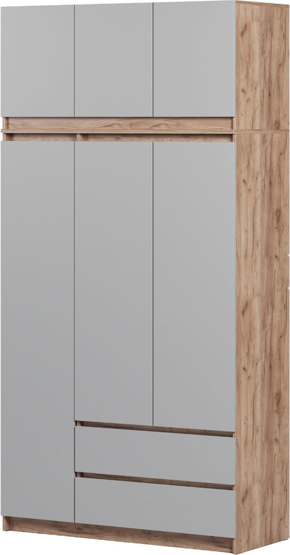 

Шкаф распашной Soma ШК-3 120-235 (дуб крафт золотой/серый)