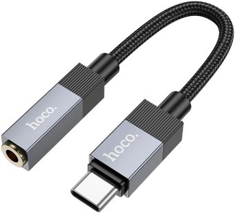 Адаптер Hoco UPA32C USB Type-C - 3.5 mm Jack (0.15 м, черный)