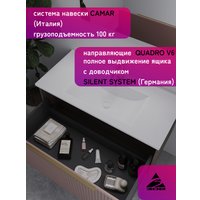  ЗОВ Тумба под умывальник Дублин 80 DU80TSMFR (флавио античная роза)