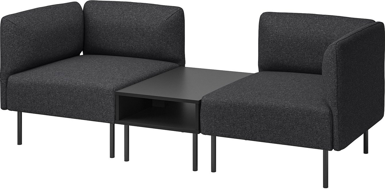 

Модульный диван Ikea Lillehem Gunnared темно-серый/металлический s29536058