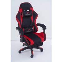 Игровое (геймерское) кресло Calviano 1584 (велюр, черный/красный)