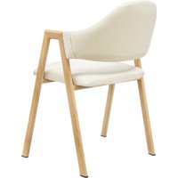 Стул с подлокотниками Mio Tesoro Луна DC-048A (белый/дерево)