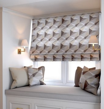 Римская штора Jalux Ромбы 0341/9 210x170 (капучино)