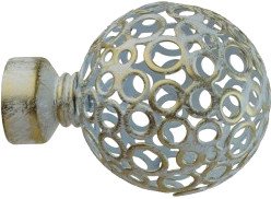 

Наконечник для карниза Lm Decor YF095 Ажур 16мм (белое золото)