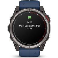 Умные часы Garmin Quatix 8 51 мм (титановый серый/синий)