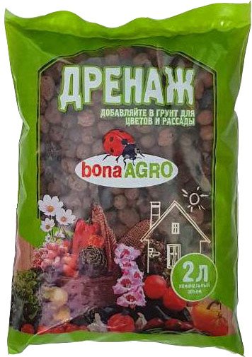 

Дренаж Bona Agro Керамзитовый мелкий 4-10мм (2 л)