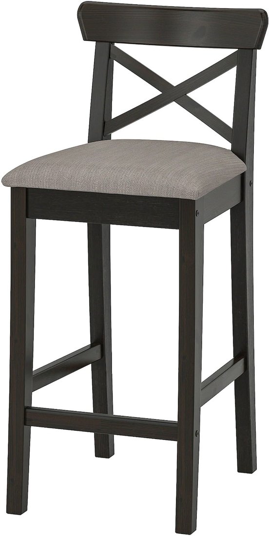 

Стул Ikea Ингольф 604.787.63 (коричнево-черный/нольхага серо-бежевый)