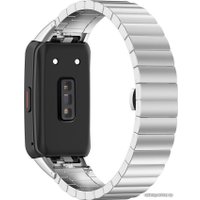 Браслет Rumi Snake металлический блочный для Huawei Band 6 / Honor Band 6 (серебристый)