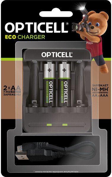 

Аккумуляторы + зарядное Opticell Eco Charger
