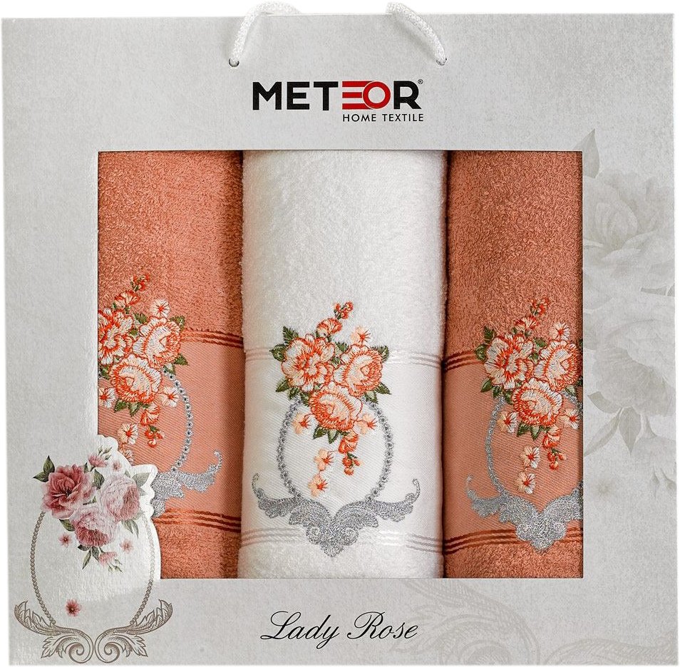 

Набор полотенец Meteor Lady Rose 11252 (3 шт, в коробке, персиковый)