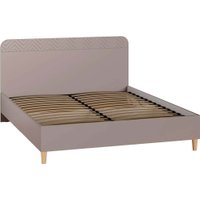 Кровать Mobi Амьен 11.44 160x200 (белый PE шагрень/веллюто капучино AG 707 ПВХ)