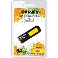 USB Flash OltraMax 250 64GB (желтый) [OM-64GB-250-Yellow]