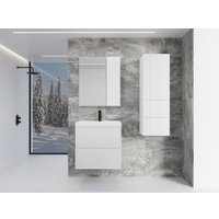  Symbolite Тумба под умывальник Стокгольм 80 Classic Push 2 ящика + Andrea Classic 80x45x15.4 (подвесная, белый рифленый софт) в Барановичах