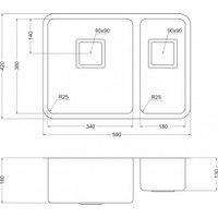 Кухонная мойка Oulin OL-0369L