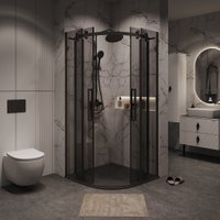 Душевой уголок Grossman Classic 100x100x195 301.K33.04.1010.21.10 (черный матовый/тонированное стекло)