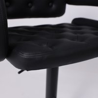 Стул с подлокотниками AksHome Elton (экокожа, черный/черный) в Бресте