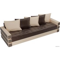 Диван Лига диванов Венеция 27960 (экокожа, коричневый/бежевый)