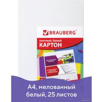 Набор белого картона BRAUBERG Мелованный 124021 (25 л)