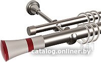 

Карниз для штор АС ФОРОС Grace D25Г/16Г + наконечники Люксор красный (3м, сатин)